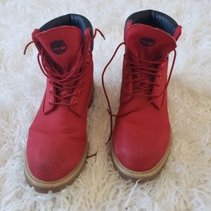 Timberland Red Mens Boots